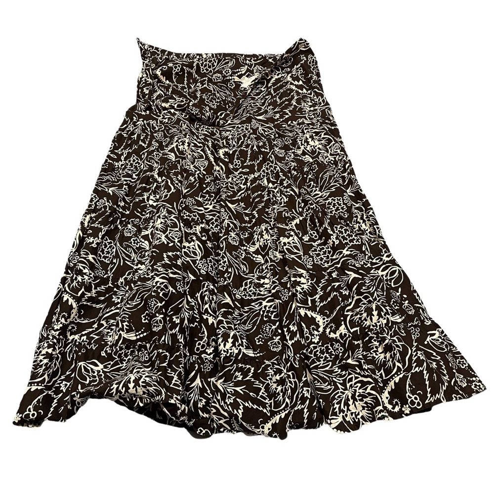 Ann Taylor Loft Skirt, NWOT Chocolate Brown & White
